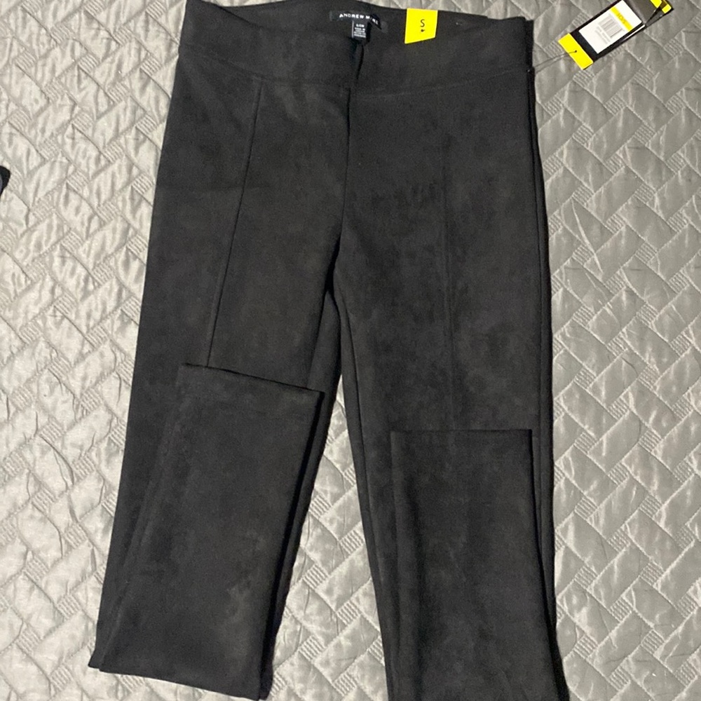 Marc Andrew pull on Black suede pants